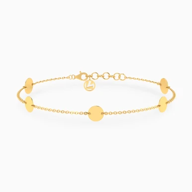 Round Discs Anklet in 21K Gold - 21036140143