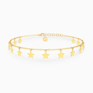 Dangling Stars Anklet in 21K Gold - 21036140142