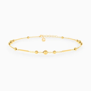 Gold Bars & Beads Anklet in 18K Gold - 21036020006 Gold Bars & Beads Anklet in 18K Gold - 21036020006