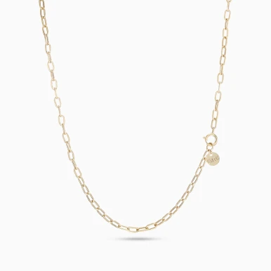 Oval Link Chain Necklace in 18K Gold - 21046310003