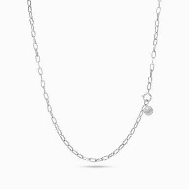 Oval Link Chain Necklace in 18K White Gold - 21046310004 Oval Link Chain Necklace in 18K White Gold - 21046310004