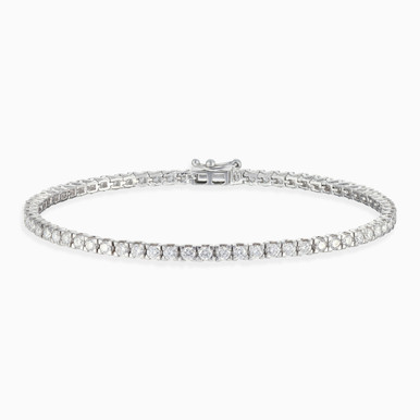Single Row Diamond Tennis Bracelet in 18K Gold - LBR00052