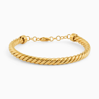 Twist Cuff Bracelet in 18K Gold - 11009600056