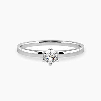 Circle Diamond Ring in 18K Gold - KR607860