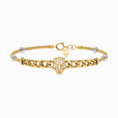 Panther Cubic Zirconia Chain Bracelet in 18K Gold - 21010020111 Panther Cubic Zirconia Chain Bracelet in 18K Gold - 21010020111