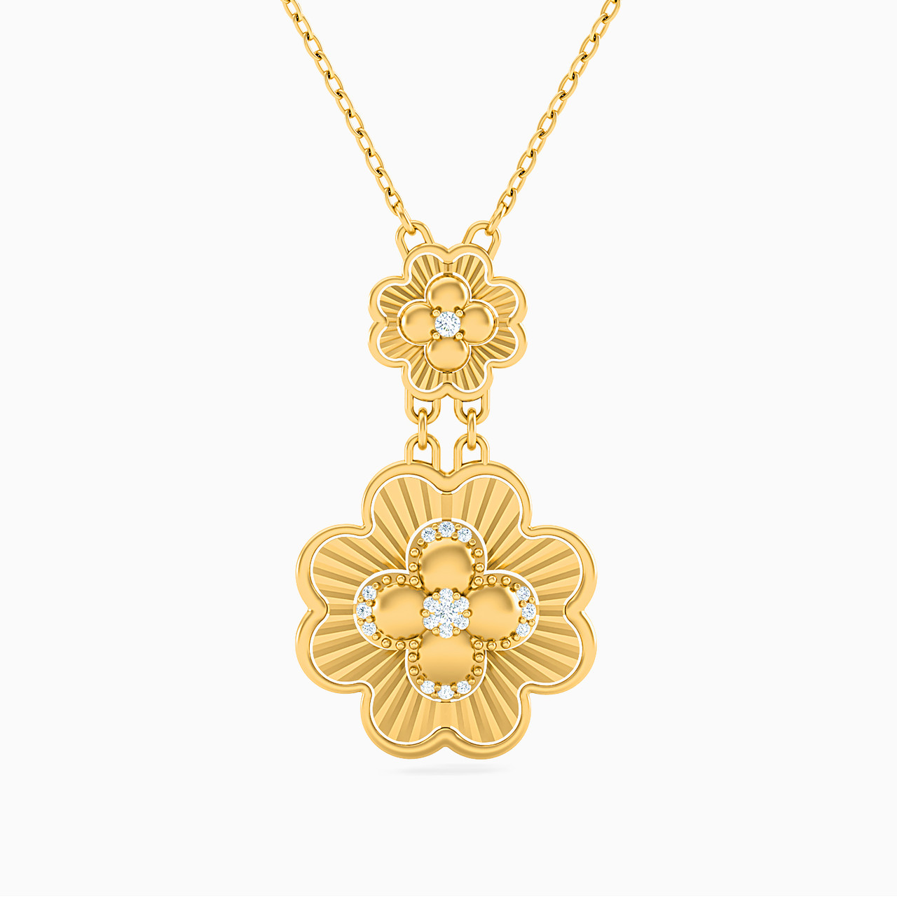 18K Gold Diamond Pendant Necklace