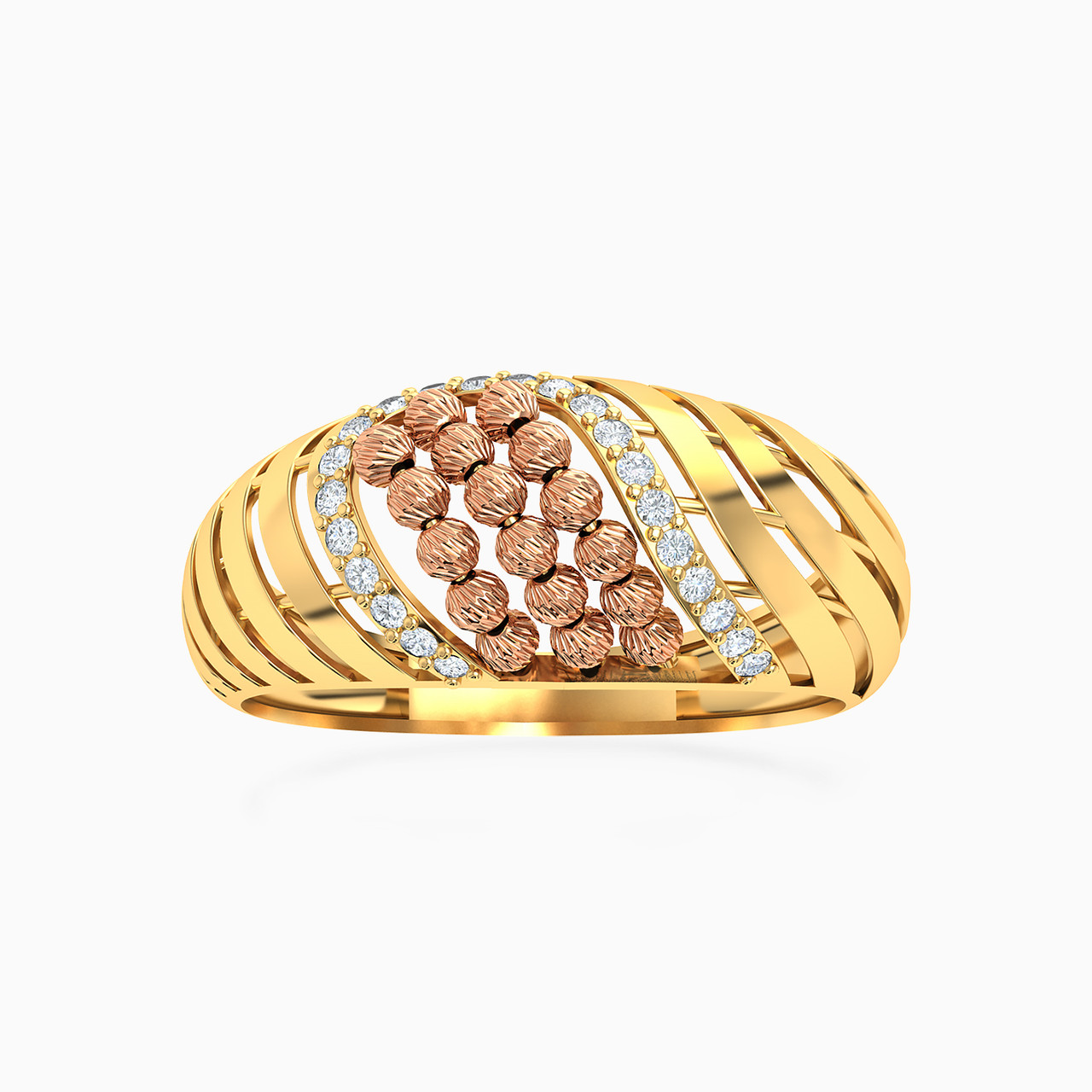 21K Gold Cubic Zirconia Statement Ring