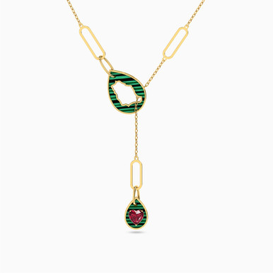 KSA Elements Colored Stones Necklace in 18K Gold - 111405120285 KSA Elements Colored Stones Necklace in 18K Gold - 111405120285