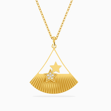 Multishaped Diamond Necklace in 18K Gold - 111405100058