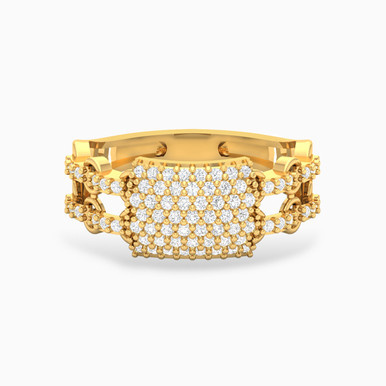 Rectangle Cubic Zirconia Ring in 18K Gold - 61002180015 Rectangle Cubic Zirconia Ring in 18K Gold - 61002180015