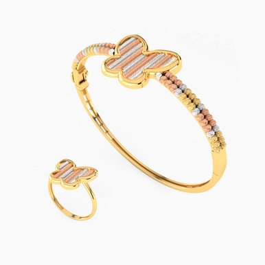 Butterfly Half Set in 21K Gold (2 Pieces) - 22011900006