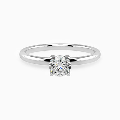 Circle Diamond Solitaire Ring in 18K Gold - KR607818