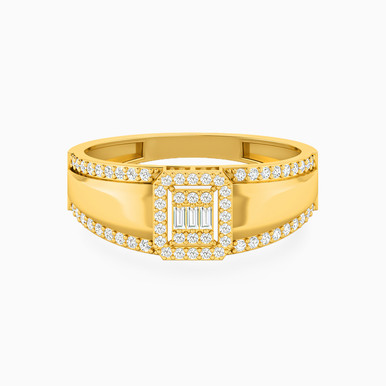 Square Cubic Zirconia Ring in 21K Gold - 72002110022 Square Cubic Zirconia Ring in 21K Gold - 72002110022