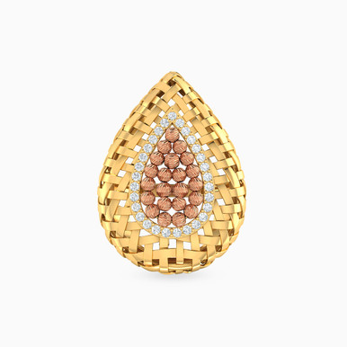 Pear Cubic Zirconia Ring in 21K Gold - 22002111723 Pear Cubic Zirconia Ring in 21K Gold - 22002111723