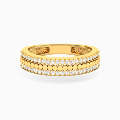 Circle Cubic Zirconia Ring in 18K Gold - 61002180018