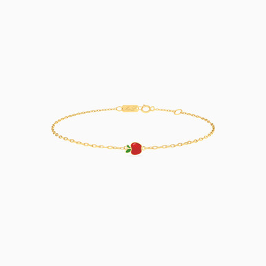 Kids Apple Chain Bracelet in 18K Gold - 21047140219