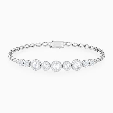 Circle Cubic Zirconia Chain Bracelet in 18K Gold - 21010790007