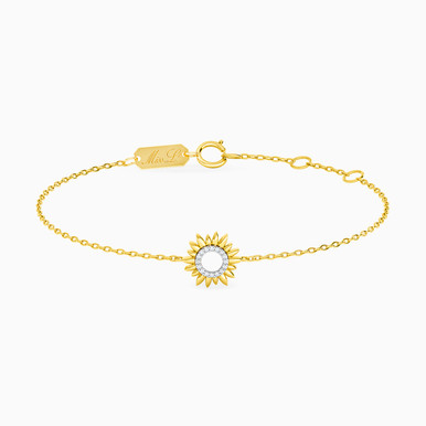 Sunflower Diamonds Chain Bracelet in 18K Gold - 21047110170