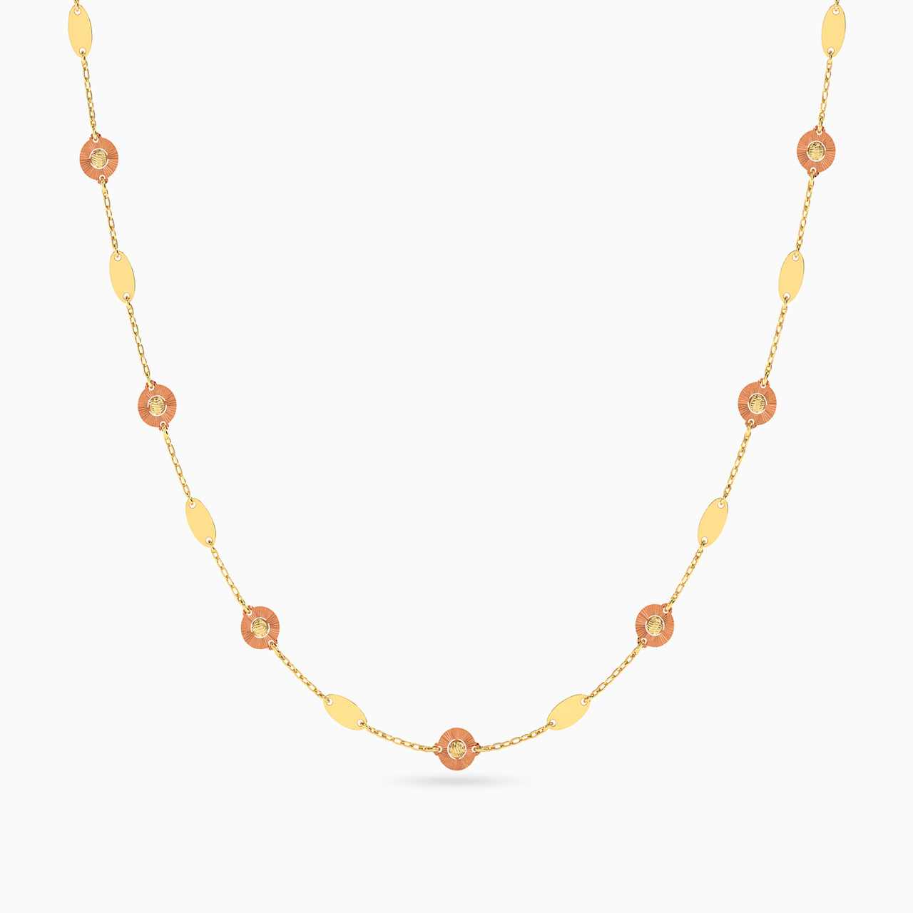 21K Gold Cubic Zirconia Chain Necklace