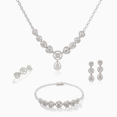Multi-shaped Diamond Full Set in 18K Gold - 20898