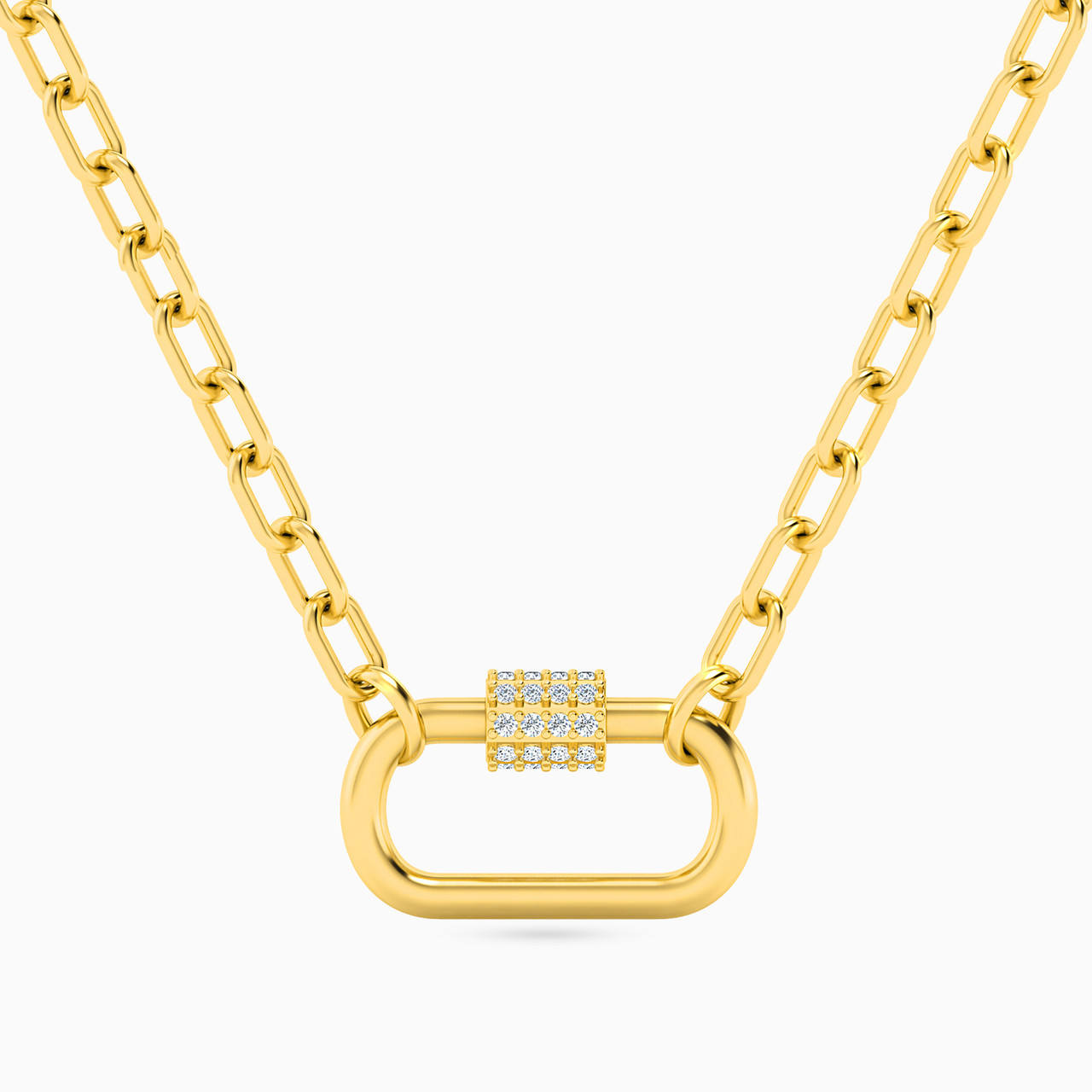 Links Diamonds Necklace In 18K Gold