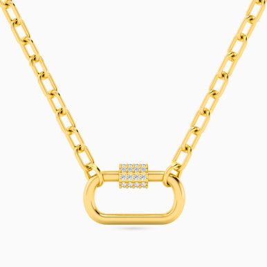 Links Diamonds Necklace in 18K Gold - 21046110683