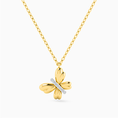 Butterfly Diamonds Necklace in 18K Gold - 21046110697