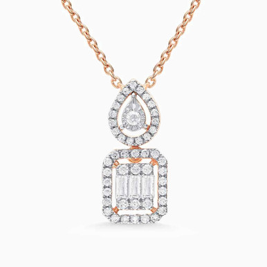 Multishaped Diamond Pendant in 18K Gold - KP604895