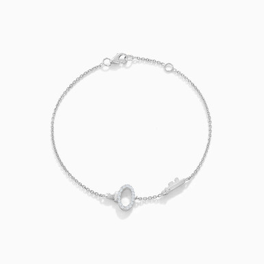 Oval Diamond Chain Bracelet in 18K Gold - 7483