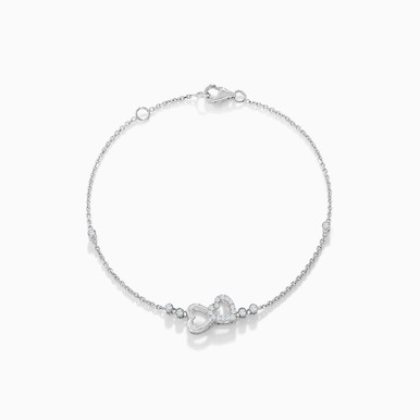 Heart Diamond Chain Bracelet in 18K Gold - 7514