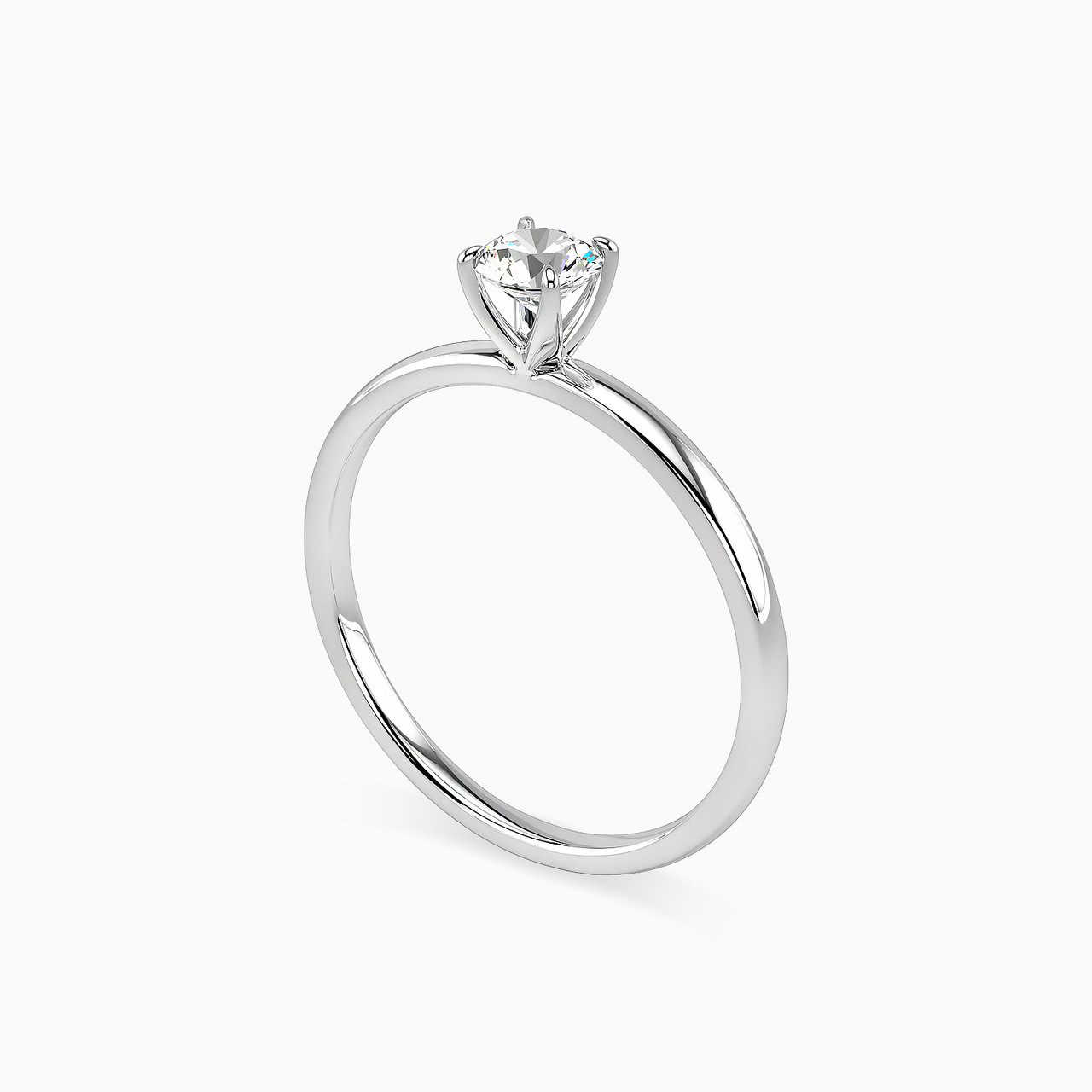 18K Gold Diamond Solitaire Ring