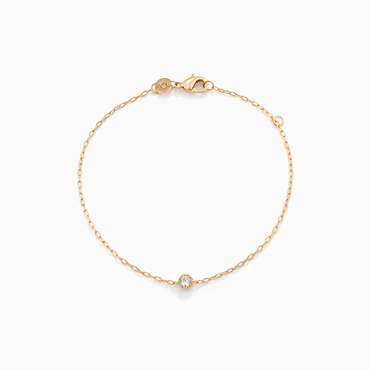 Gold Plated Cubic Zirconia Chain Bracelet