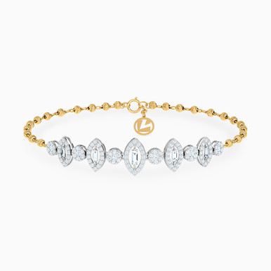 Marquise Cubic Zirconia Chain Bracelet in 18K Gold - 21010790006 Marquise Cubic Zirconia Chain Bracelet in 18K Gold - 21010790006