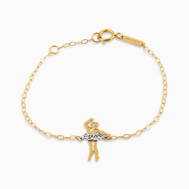 Kids Ballerina Chain Bracelet in 18K Gold - 21047140217