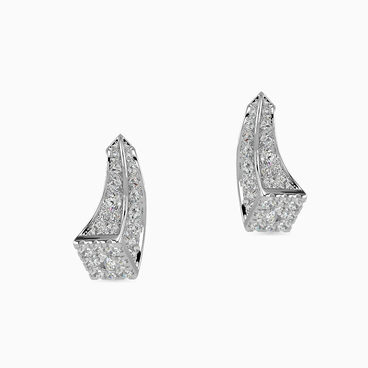 18K Gold Diamond Drop Earrings