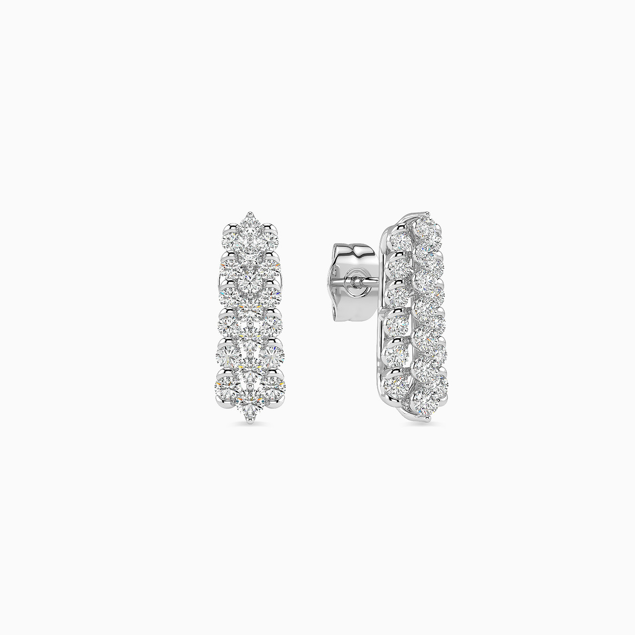 18K Gold Diamond Drop Earrings