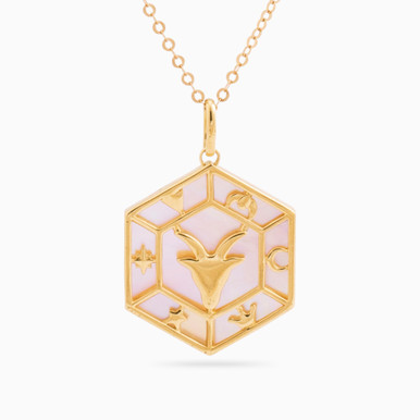 Capricorn Colored Stones Necklace in 18K Gold - 9006360
