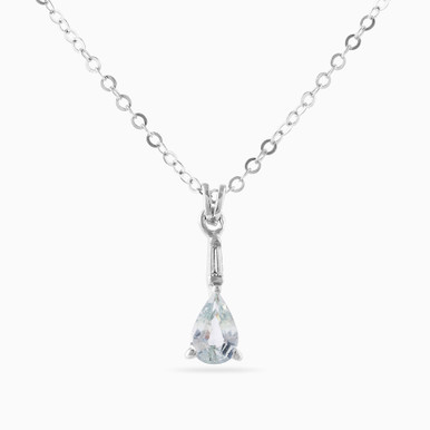 Pear Diamond Necklace in 18K Gold - LNE00050AM