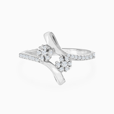 Wave Diamond Ring in 18K Gold - 41202