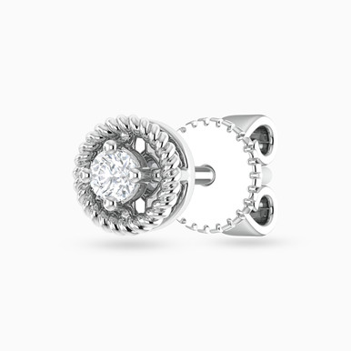 Circle Diamond Stud Earrings in 18K Gold - ER116383W18DI1 Circle Diamond Stud Earrings in 18K Gold - ER116383W18DI1