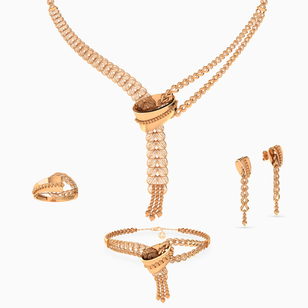 21K Gold Jewelry Set -4 Pieces