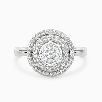 Circle Diamond Ring in 18K Gold - ASPR5263-14