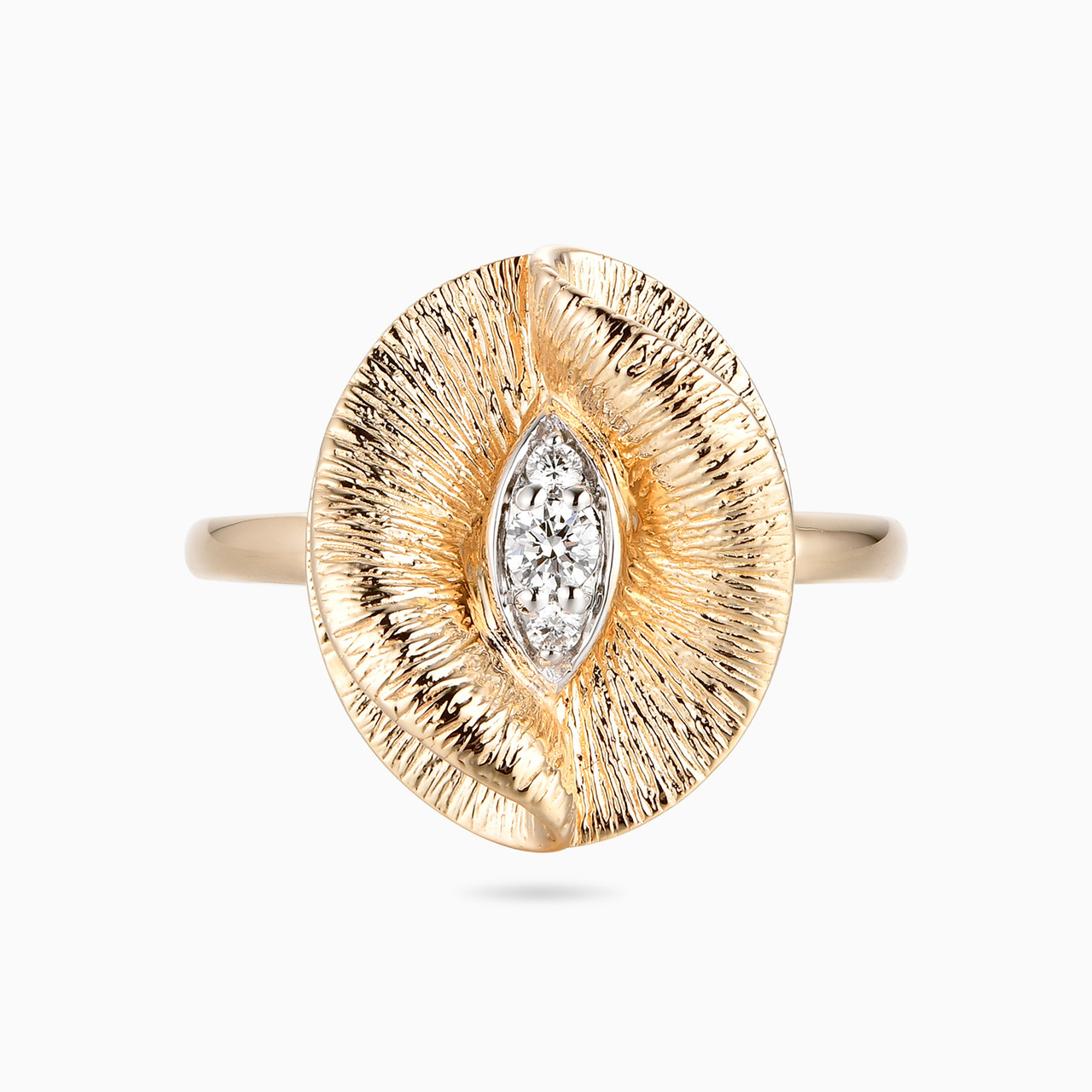 18K Gold Diamond Statement Ring