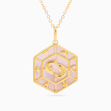 Pisces Colored Stones Necklace in 18K Gold - 9006359