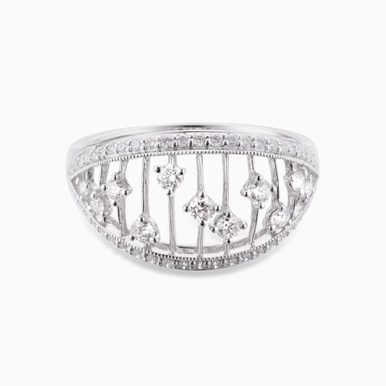 Cutwork Diamond Ring in 18K Gold - RG100992W8