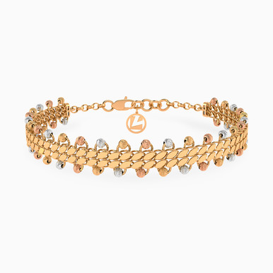 Beaded Chain Bracelet in 21K Gold - 22010110517
