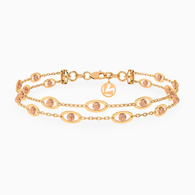 Beaded Chain Bracelet in 21K Gold - 22010020223
