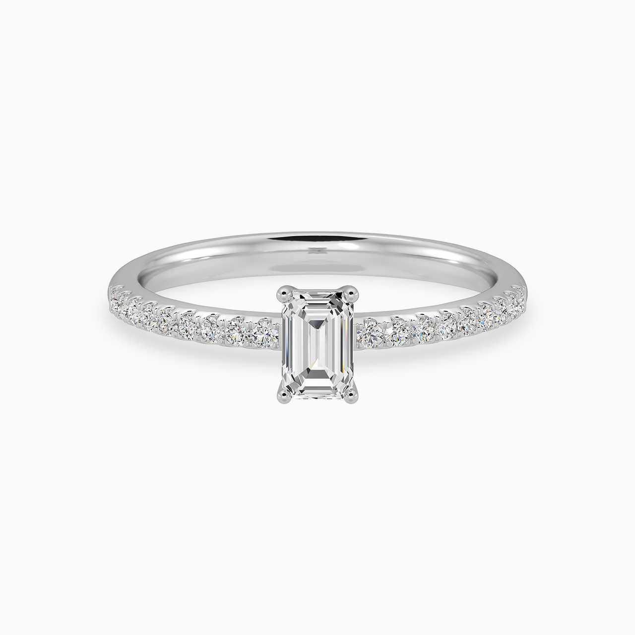 Baguette Lab Grown Diamond Statement Ring in 18K Gold