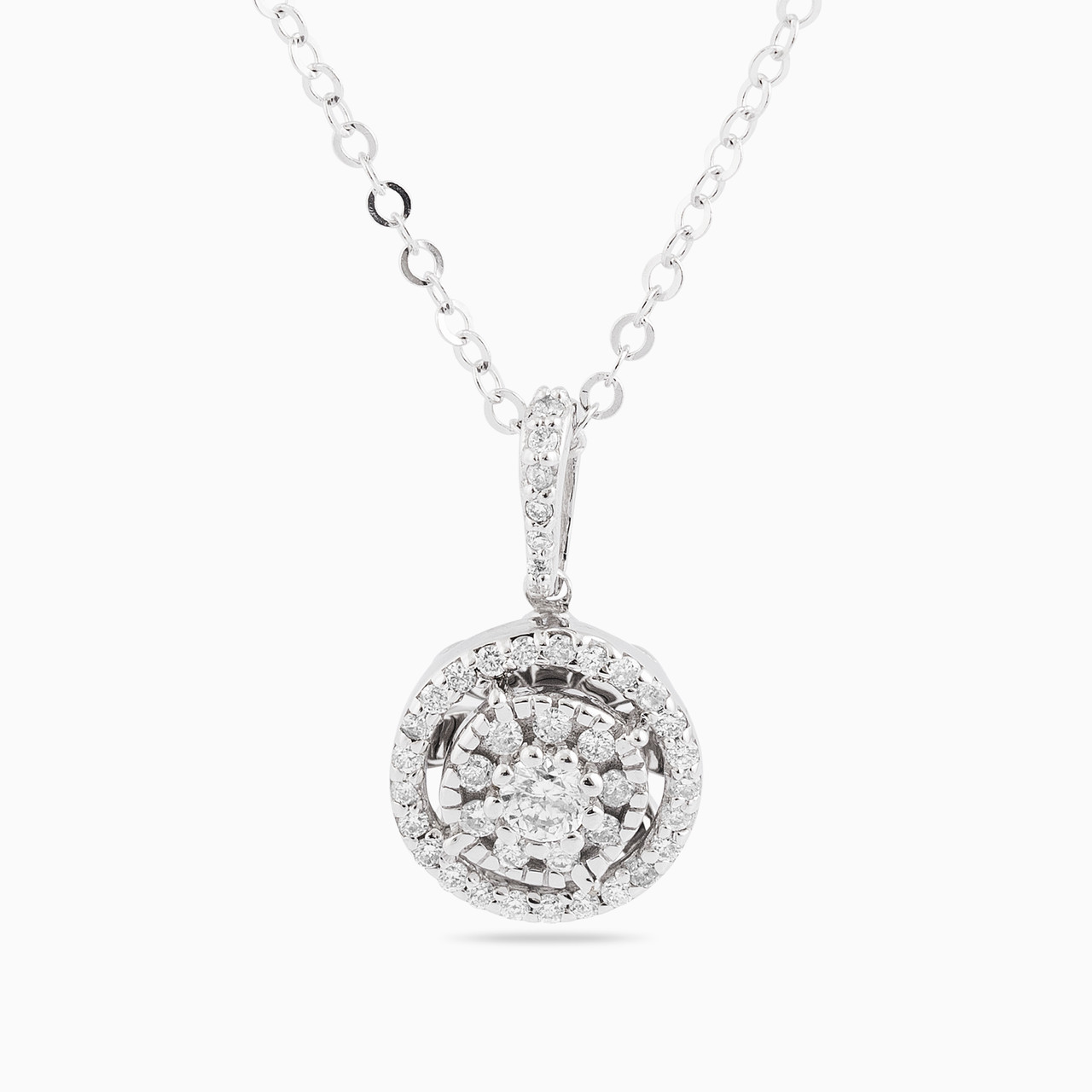 18K Gold Diamond Pendant Necklace