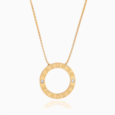 Circle Diamond Necklace in 18K Gold - 6223Y Circle Diamond Necklace in 18K Gold - 6223Y